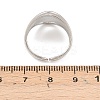 US Size 7 304 Stainless Steel Cuff Rings RJEW-D336-04P-3