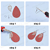 DIY PU Leather Dangle Earring Making Kits DIY-SC0001-35-4