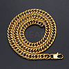 Men's 201 Stainless Steel Cuban Link Chain Necklaces NJEW-T012-01B-51-G-2