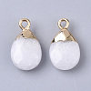 Natural White Jade Pendants G-S359-017J-2