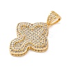 Brass Micro Pave Cubic Zirconia Pendants KK-S510-48G-04-2