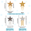 6Pcs 6 Style Star Hotfix Resin Rhinestone(Hot Melt Adhesive On the Back) DIY-PH0006-99-4