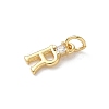 Brass Pave Clear Cubic Zirconia Charms KK-A273-01G-R-2