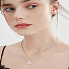 1Pc 304 Stainless Steel Letter Pendant Necklaces NJEW-LP0001-33L-P-4