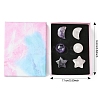 Natural Gemstone Healing Moon & Star & Round Ornaments AJEW-FS0001-12B-5