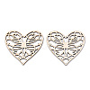 Unfinished Natural Poplar Wood Filigree Joiners Links WOOD-TAC0012-13-1