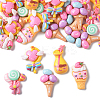 40Pcs 5 Styles Dessert Theme Opaque Resin Cabochons RESI-CJ0003-03-3