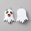 Opaque Resin Pendants RESI-WH0001-04E-1