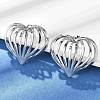 304 Stainless Steel Stud Earrings EJEW-D319-01P-1