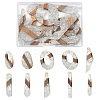 20Pcs 10 Styles Transparent Resin & Walnut Wood Big Pendants RESI-YW0001-31-1