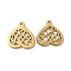 Ion Plating(IP) 304 Stainless Steel Pendants STAS-H212-21G-1
