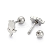 Tarnish Resistant 201 Stainless Steel Barbell Cartilage Earrings X-EJEW-R147-39-3