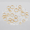 50Pcs 10 Style Brass Beads Frames KK-FH0005-11-3