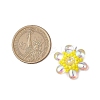 Beaded Flower Charms PALLOY-MZ00438-01-2