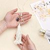 Natural Raw Rose Quartz Pendant Decoration HJEW-WH0043-18A-3