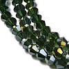 Transparent Electroplate Glass Beads Strands GLAA-F029-2mm-A25-3