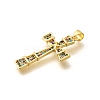 Rack Plating Brass Micro Pave Cubic Zirconia Pendants KK-L226-005G-05-2