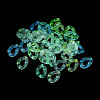 Luminous Rainbow Iridescent Plating Transparent Acrylic Linking Rings OACR-Z013-21-1