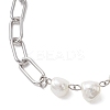 201 Stainless Steel Thank You Heart Pendant Necklaces NJEW-JN05704-5