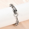 9MM 201 Stainless Steel Skull Byzantine Chain Bracelets for Men Women BJEW-B143-07ASG-6