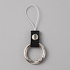 Leather and Zinc Alloy Mobile Phone Finger Rings AJEW-WH0307-53B-1