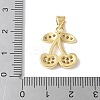 Brass Micro Pave Cubic Zirconia Pendants KK-A252-34G-02-3