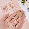10Pcs 5 Styles Brass Micro Pave Clear Cubic Zirconia Pendants KK-HS0015-25-3
