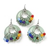 Chakra Natural Green Aventurine Flat Round Pendants G-Z033-06P-02-2