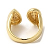 Brass Micro Pave Clear Cubic Zirconia Open Cuff Rings for Women RJEW-U008-02B-G-3