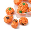 12Pcs 6 Styles Autumn Opaque Resin Pumpkin Cabochons RESI-YW0001-36-2