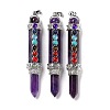 Chakra Theme Natural Amethyst Big Pendants G-I322-06P-01-1