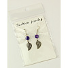 Dangle Leaf Earrings EJEW-JE00177-M-3