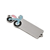 304 Stainless Steel Light Sky Blue Enamel Vehicle Connector Charms STAS-P377-13P-B-2