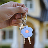 5Pcs 5 Colors Silicone Flower Keychains KEYC-SP0001-52-5