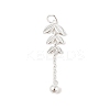 925 Sterling Silver Wheat Tassel Pendants STER-D288-02S-1