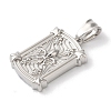Non-Tarnish 304 Stainless Steel Pendants STAS-Z075-11P-2