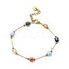 Glass Beaded Chain Bracelets BJEW-K237-23G-4