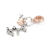 Brass Pendants with Cubic Zirconia European Beads LS-KK-Q015-01K-2