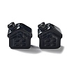 Natural Obsidian Carved Healing House Figurines DJEW-P015-01F-1