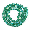 Imitate Austrian Crystal Bicone Frosted Glass Beads Strands EGLA-A039-T4mm-MB10-2