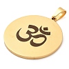 304 Stainless Steel Pendants LS-STAS-R134-01G-01-2