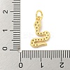 Rack Plating Brass Micro Pave Clear Cubic Zirconia Pendants KK-B093-02F-G-3