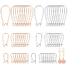 48Pcs 6 Style Brass Hoop Earring Findings KK-BC0009-26-1