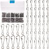 400Pcs 8 Style 201 Stainless Steel Fishing Connector Quick Change Safe Lock FIND-FH0001-86-1