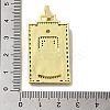 Brass Micro Pave Cubic Zirconia Pendants with Enamel KK-H458-03G-20-3