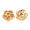Flower Brass Bead Caps KK-K378-43G-1