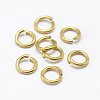 Brass Saw Cut Open Jump Rings KK-P096-08-B-1