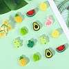 16Pcs 8 Styles Food Grade Silicone Focal Beads SIL-SZ0002-20-3