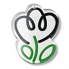 Transparent Acrylic Pendants MACR-Q160-02G-2