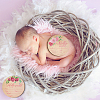 2Pcs 2 Style Single-face Printed Wooden Baby Photo Props DJEW-WH0600-002-4